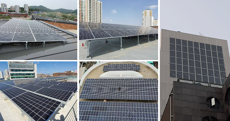태양광 시스템 설치 사례 이미지